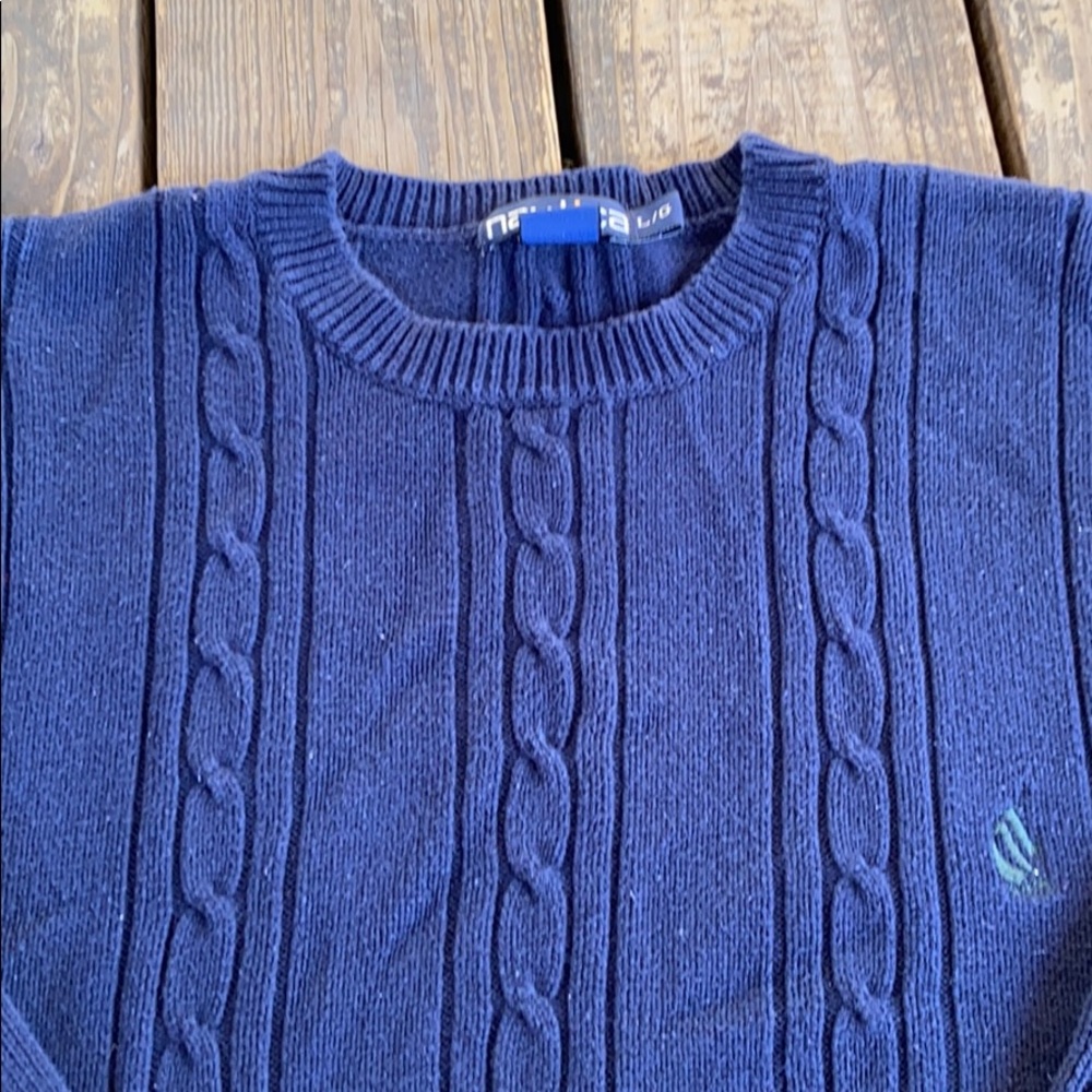 Vintage Nautica blue sweater for men size large - Picture 5 of 7